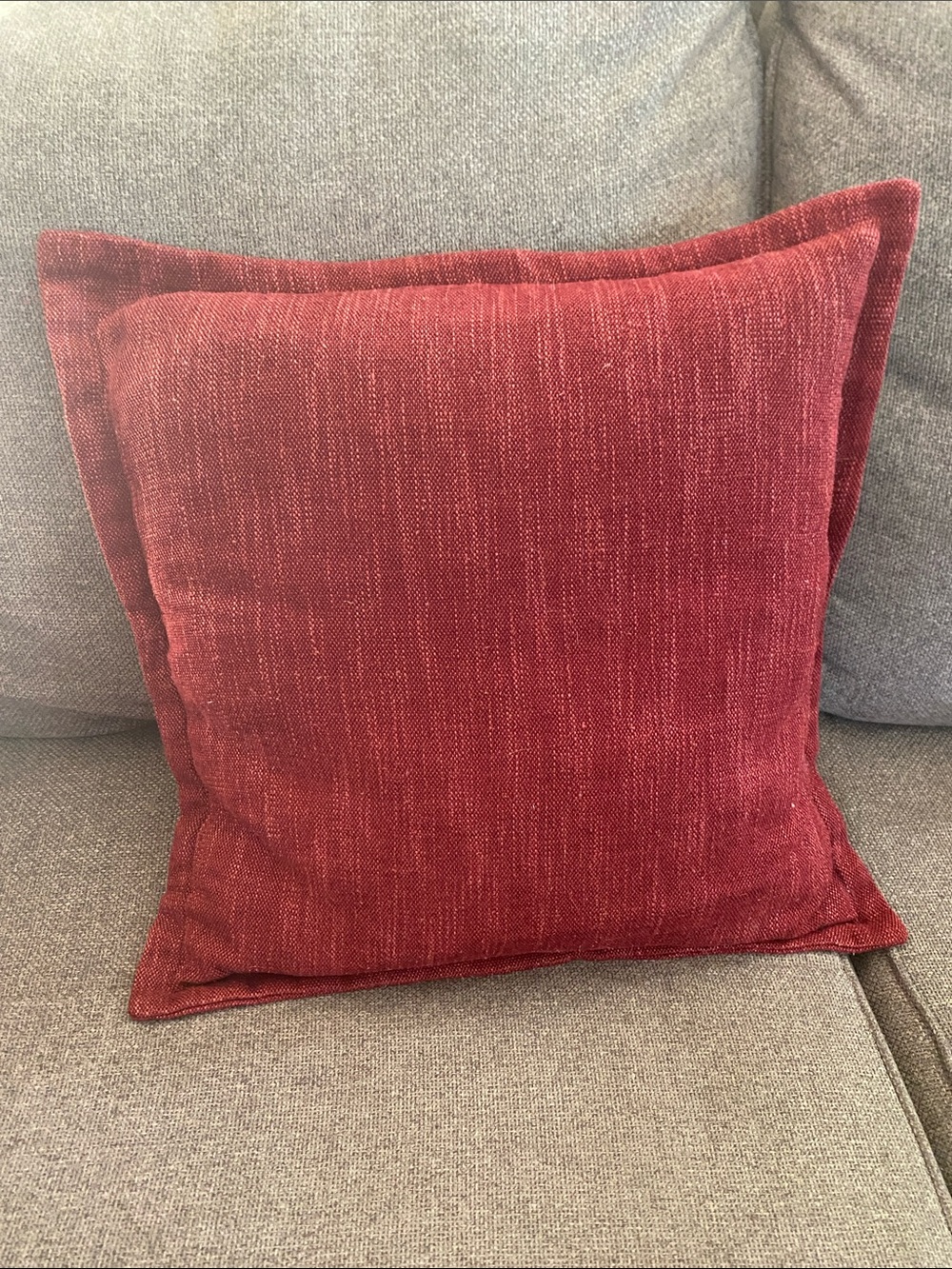 Burgundy Down Feather Decorative Throw Pillow